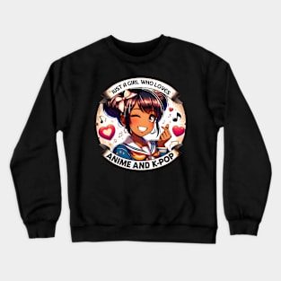 Afro Anime K-Pop Love - African American Fan Crewneck Sweatshirt